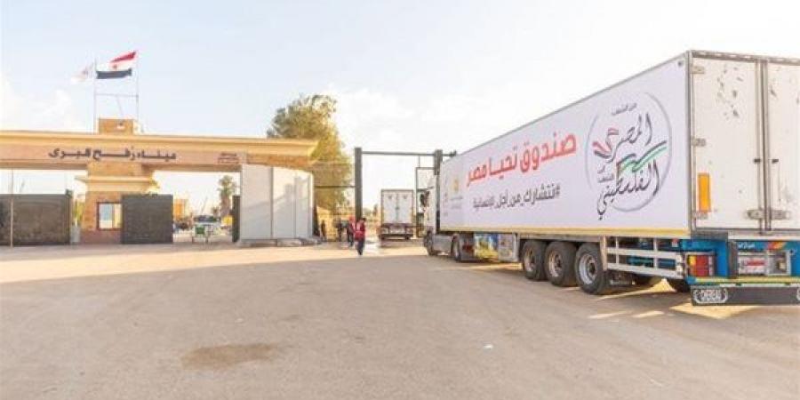 94
      شاحنة
      مساعدات
      إنسانية
      جديدة
      من
      صندوق
      تحيا
      مصر
      لأهل
      غزة